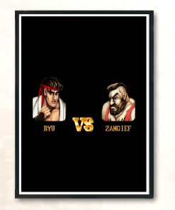 Ryu Vs Zangief Fight Modern Poster Print