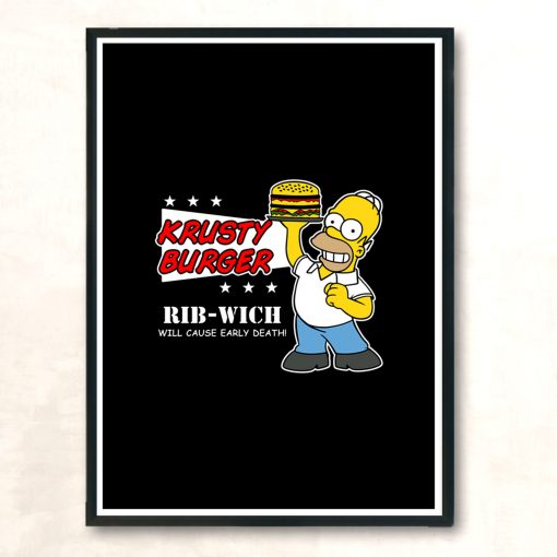 S Burger Shop Hversion Modern Poster Print