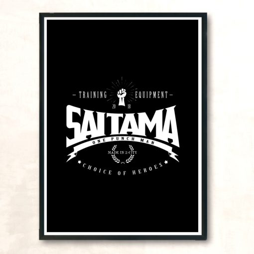 Saitama Choice Of Heroes White Modern Poster Print