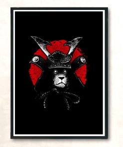 Samurai Lion Modern Poster Print