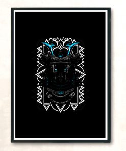 Samurai Panther Modern Poster Print