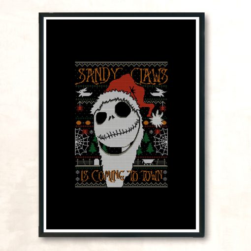 Sandy Claws Modern Poster Print