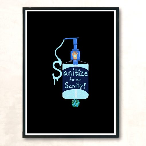 Sanitize Your Hands Modern Poster Print