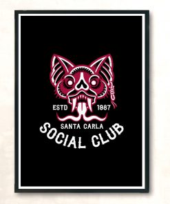 Santa Carla Social Club Lost Boys Vampires Modern Poster Print