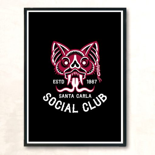 Santa Carla Social Club Lost Boys Vampires Modern Poster Print