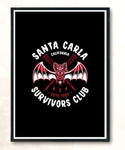 Santa Carla Survivors Club Lost Boys Vampire Modern Poster Print