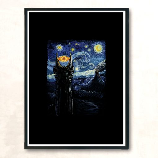 Sauron Van Gogh Modern Poster Print