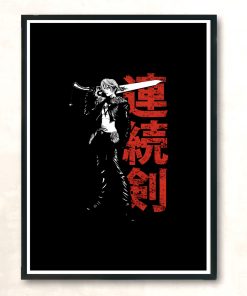 Seed Mercenary Black Shirt Modern Poster Print