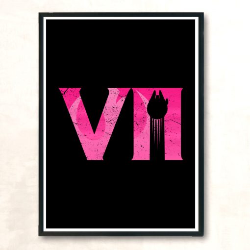 Seven Pink Variant Modern Poster Print