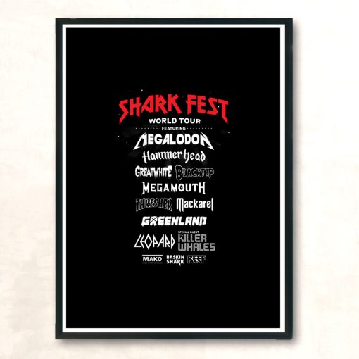 Shark Fest Modern Poster Print