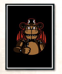 Sing With Me Freddy Only Black Modern Poster Print