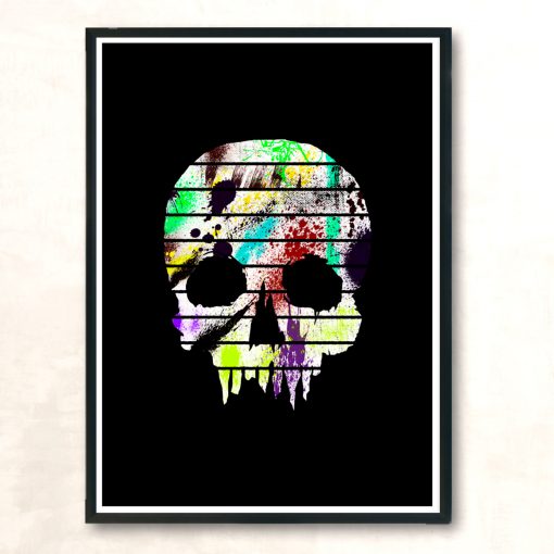 Skull Colors Modern Poster Print