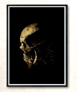 Skull Map Modern Poster Print