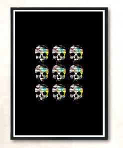 Skulls Colors Modern Poster Print