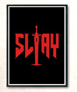 Slay Red Modern Poster Print