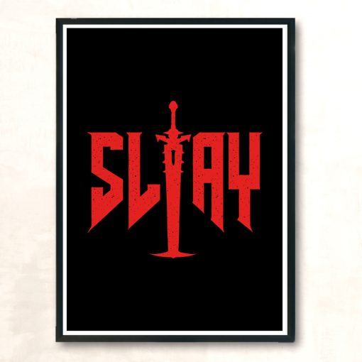 Slay Red Modern Poster Print