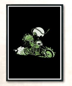 Slimer Rider Modern Poster Print