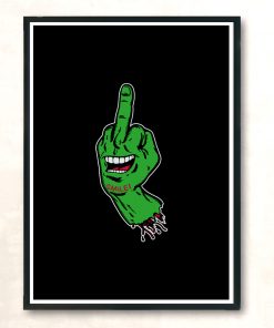 Smiling Hand Green Modern Poster Print