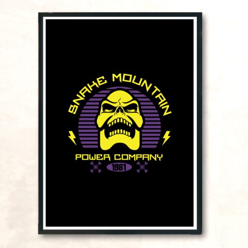 Snake Mountai Power Company Modern Poster Print