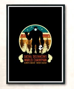 Social Distancing World Champion Modern Poster Print