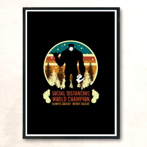 Social Distancing World Champion Modern Poster Print