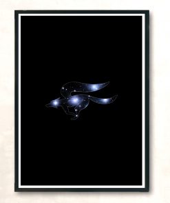 Space Fox Modern Poster Print