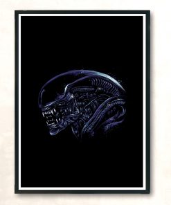 Space Nightmare Horror Purple Modern Poster Print