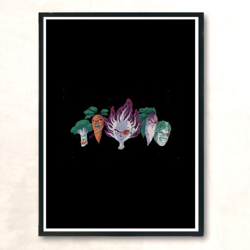 Space Veggie Warriors Modern Poster Print