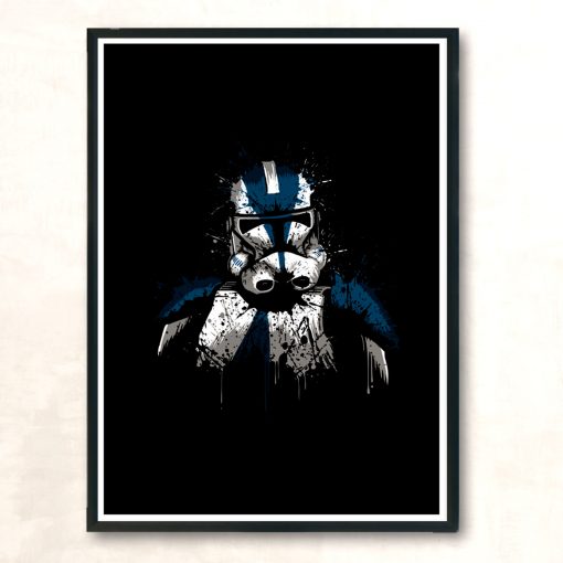 Star Soldier Blue Modern Poster Print