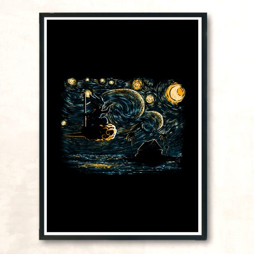 Starry Saiyan Modern Poster Print