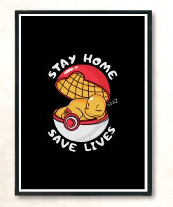 Stay Home Charmander Modern Poster Print