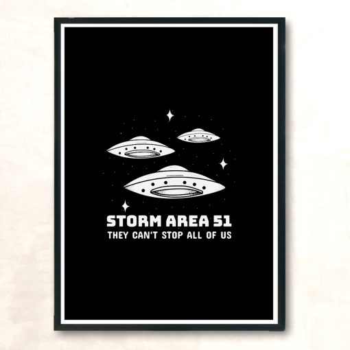 Storm Area 51 Modern Poster Print