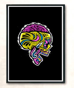 Sugar Crazy Skull Modern Poster Print