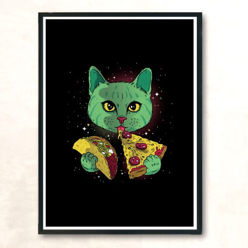 Taco Pizza Cat Modern Poster Print