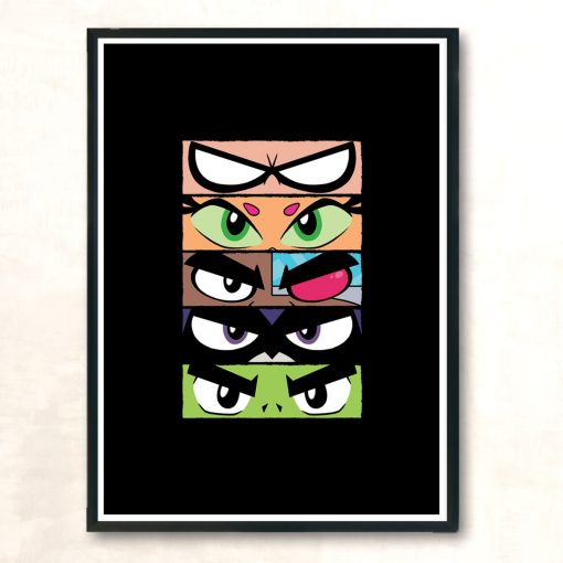 Teen Titans Go Eyes Modern Poster Print