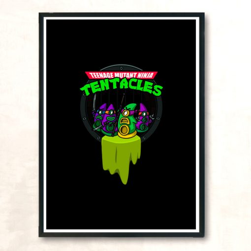 Teenage Mutant Ninja Tentacles Modern Poster Print