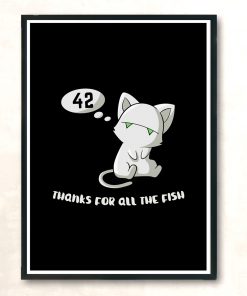 Thanks For All The Fish Modern Poster Print