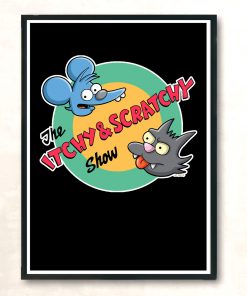 The Itchy Scratchy Show Retro 80s Huge Wall Poster