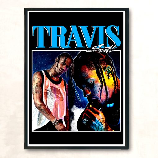 Travis Scott Rapper Vintage Vintage Wall Poster