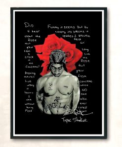 Tupac Shakur The Rose Vintage Vintage Wall Poster