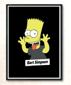 Vintage Bart Simpson Mocking Face Vintage Wall Poster