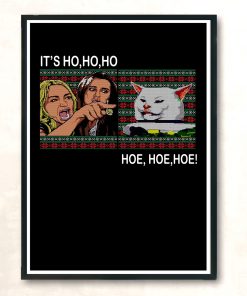 Woman Cat Yelling Meme Ugly Christmas Huge Wall Poster