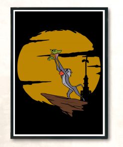 Yoda Lion King Vintage Wall Poster