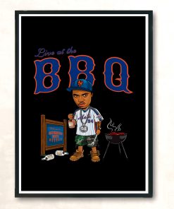 Rapper Nas Live At The Bbq On Sale Aesthetic Wall Poster