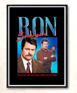 Ron Swanson Homage Whole Ass One Thing Aesthetic Wall Poster