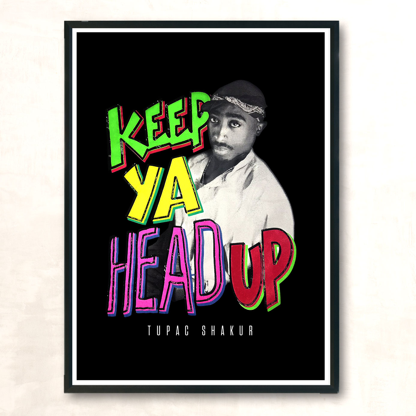 Tupac Shakur Keep Ya Head Up Retro Aesthetic Wall Poster Aestheticlux