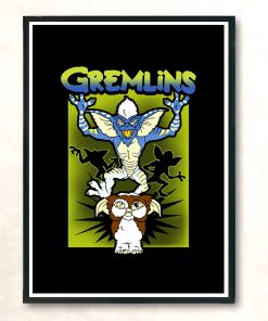 Vintage Gremlins Mogwai Poster Movie Aesthetic Wall Poster