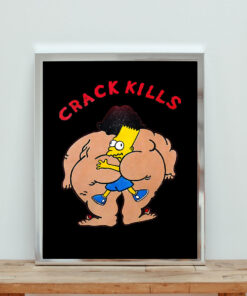 Bart Crack Kills Aesthetic Wall Poster