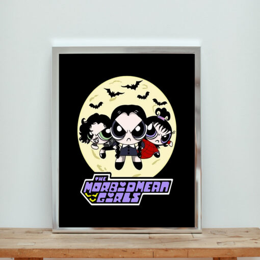 Beetlejuice Powerpuff Girls Vintage Cartoon Aesthetic Wall Poster