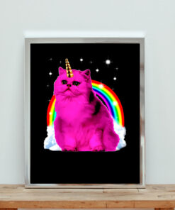 Cat Rainbow Magical Aesthetic Wall Poster